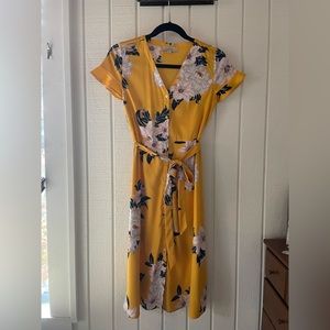 Floral Yellow Loft Dress